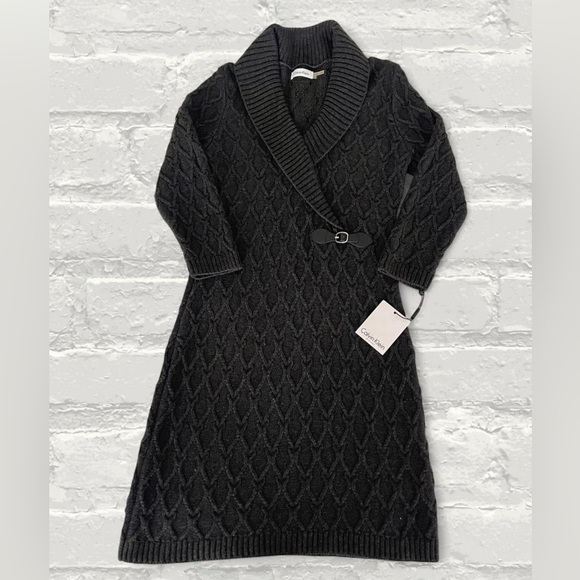 Calvin Klein Dresses & Skirts - Calvin Klein Cable Knit Shawl Dress